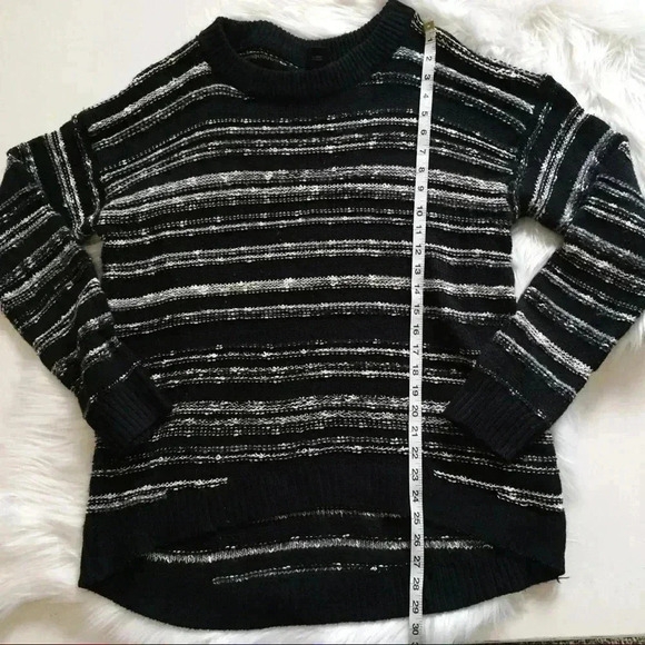 Calvin Klein Black & White Striped Sweater - Picture 5 of 8